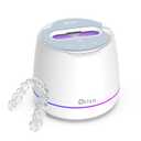 Drixo Ultrasonic Retainer Cleaner Machine, IPX6 Waterproof Dental Cleaning Pod, 3 Modes Denture Cleaner for Night Guard Mouth Guard Braces, 45kHz Denture Dome with UV Light, 200ML Tank, Arctic White