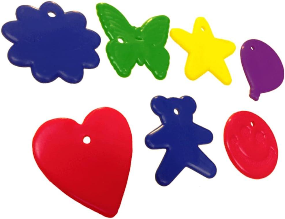 8 Gram Balloon Weights - 25 pieces - Primary Assorted Colors & Shapes - RoHS Compliant