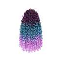 8 Packs of 55-Inch Wavy Small Box Braids Crochet Hair, Knots, Curls, and Waves with ZiZi Braids, Synthetic Hand Crochet Extensions, 14 Strands/Pack Ideal for Black Women(Purple/Lake Blue/Light Purple)