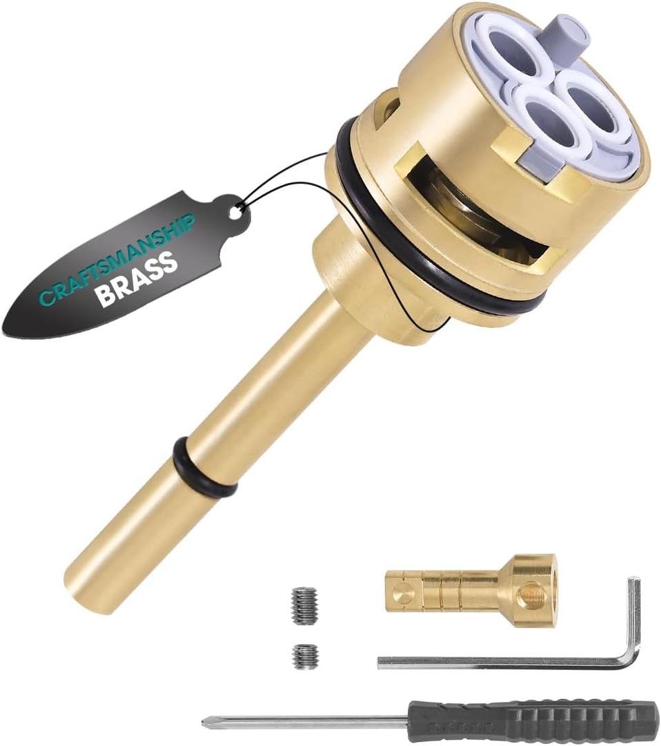 RP51919 6-Setting Diverter Cartridge Replacement, Compatible with Delta R11000 R22000 Valve, Ceramic Disc Technology Fixes Dripping, Rust-Resistant & Easy DIY Install