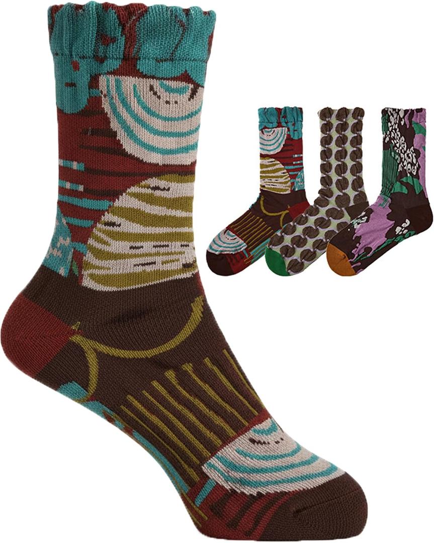 Women's Cotton Crew Socks, Cute Colorful Socks for Women, Soft Comfortable Casual Mid Calf Socks, Designer Pattern Gift Socks