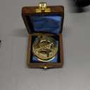 SARA NAUTICAL Antique Brass Sundial Compass, Sundial Clock in Box Gift Sun Clock Ship Replica Watch,Ship Decorations