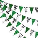4 Pcs 52 Ft Soccer Party Decorations Soccer Banner Pennant Soccers Garland Triangle Flags Sports Party Decorations for Party Supplies Hanging Decoration