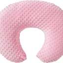 ESEN Baby Nursing Pillow and Body Positioner for Breast Feeding and Bottle Feeding, Ultra Soft Baby Breastfeeding Pillows with Removable Nursing Pillow Cover for More Support for Mom and Baby (Pink) (Standard Size - 22.5"(L)*18.5"(W)*6.3"(H) Inches)