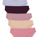 FINETOO 6 Pack Women’s Seamless Hipster Underwear No Show Panties Invisibles Briefs Soft Stretch Bikini Underwears S