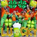 3 x Gold Lucky Balloon St. Patrick's Day Balloons,12 Pcs Lucky Balloons Four Leaf Balloons for Lucky Decorations St Patricks Day Party Supplies