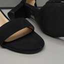 Women Open Toe Low Chunky Short Heels Ankle Strap Block Heel Sandals Party Dress Wedding Pump Shoes
