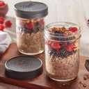 Ball Leak-Proof Plastic Lids for Glass Mason Jars, Used for Canning, Pickling, Juice, Jam, Jelly(Pack of 2))