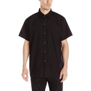 Chef Code Mens Kitchen Basic Cook ShirtUniform Cook Shirt (Black, M)