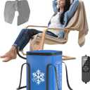 Ice Machine for Knee After Surgery,16QT Quiet Cold Therapy Machine for Knee Replacement with Auto Timer, Leak-Proof Design & Adjustable Flow,Multi-Joint Ice Pads (15.8IN)