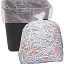 50 Small to Medium 7-8-9-10 Gallon 24" x 24" Clear Garbage Bags - Commercial Waste Basket Trash Bags | Bulk Plastic Bathroom Trash Can Liners | Office Shredder Bags