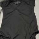 BAKPH Women Turtleneck Lace Cap Sleeve Dance leotard for Ballet, Hollow Back,Full Front Lining XL, Black