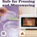 ASEVAT 6PACK, Plastic Storage Containers With Lids Kitchen, Food Storage Containers, Microwave Safe Bowls With Lids, Freezer Safe Containers, Slime, Soup (16 oz) (Clear)