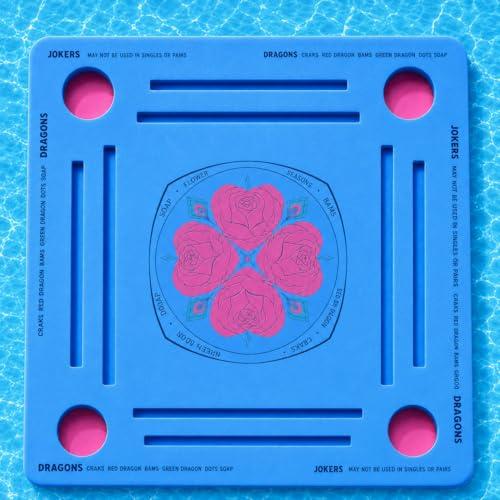 Floating Mahjong Mat for Pool - Square Foam Game Board with Cup Holder