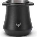 Coffee Dosing Cup 54mm For Breville Espresso Machine Portafilter Stainless Steel Espresso Dose Cup With Grinder Activating Tab (Black)