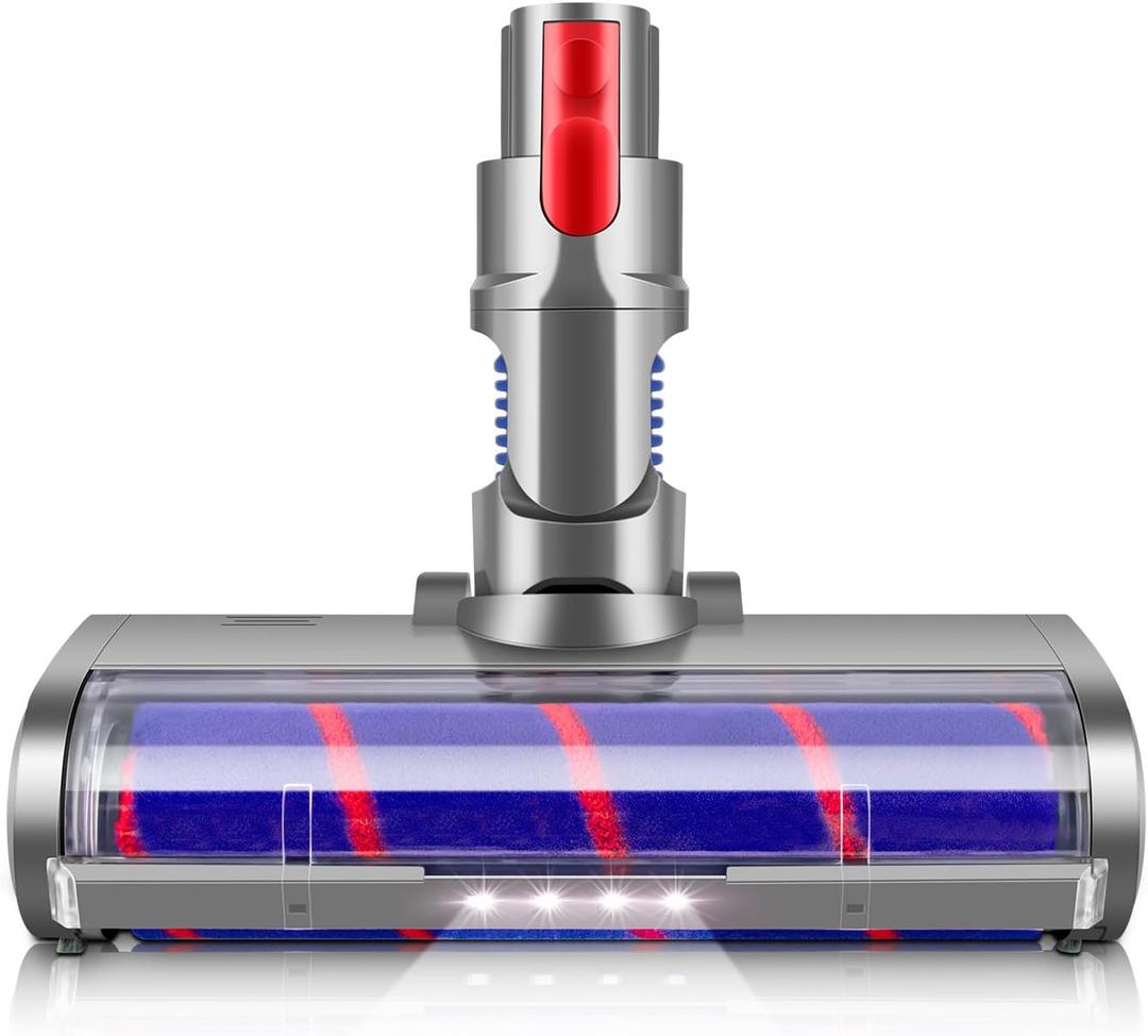 E.LUO Floor Head Soft Roller Brush Compatible with Dyson V7 V8 V10 V11 V15 Vacuum Cleaners Parts Rotatable Motorhead