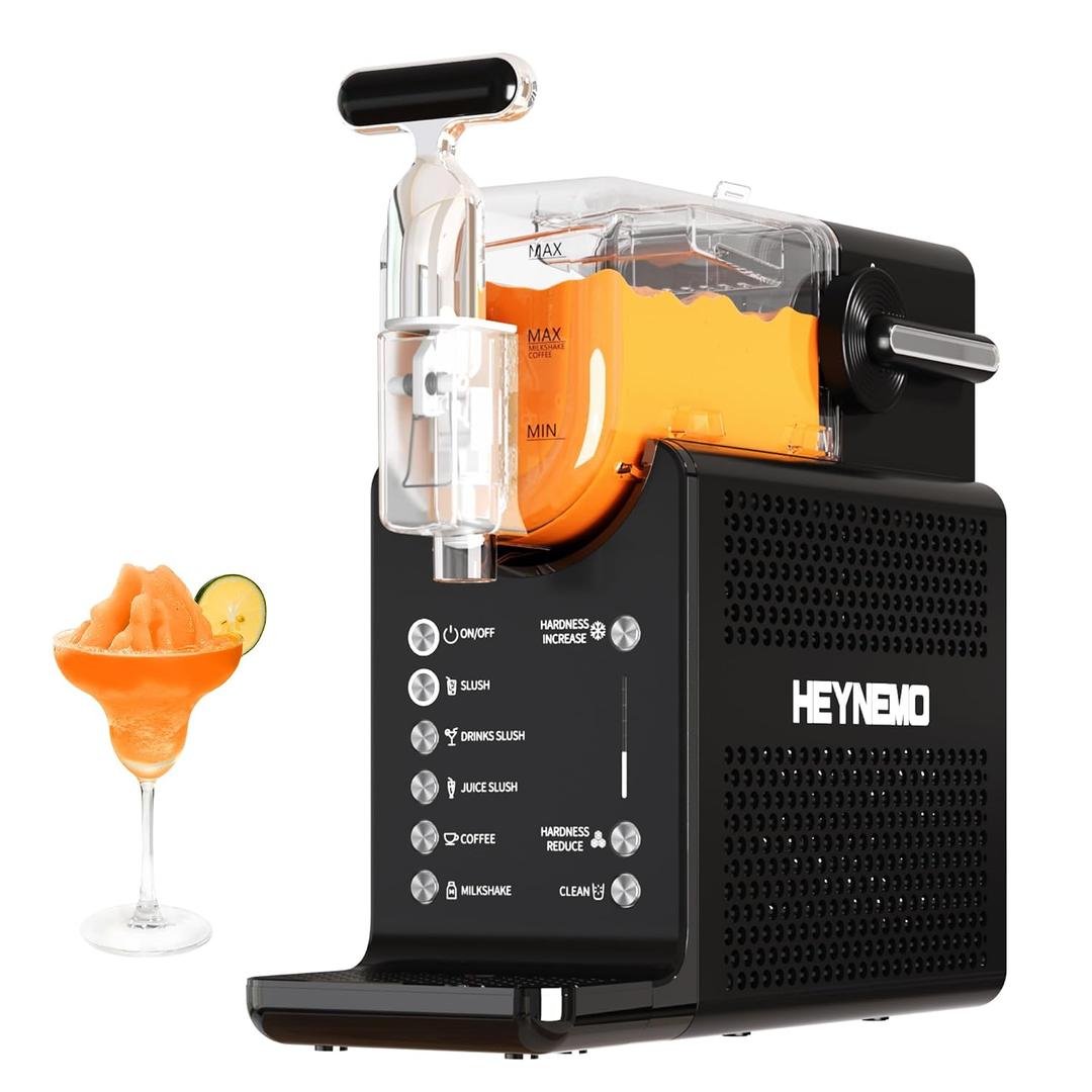 Slushie Machine for Home 68oz, No Ice Needed Frozen Drink Margarita Machine, Slushy Maker Machine for Ice Cream, Slushie Maker with 5 Pre-Set Programs, Self-Cleaning, ETL Certified, Black