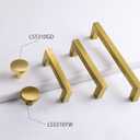 goldenwarm 5pcs Gold Cabinet Knobs for Dresser Drawers Kitchen Hardware Handles Brushed Brass Modern Round Knob,Zinc Alloy