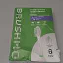 Brushmo e-Series Total Clean Replacement Toothbrush Heads, Compatible with Philips Sonicare Screw-on Electric Toothbrush Handles, 6 Standard Heads, Medium Firm Dupont Bristles, BM726-bw, White (6 Count (Pack of 1))