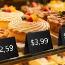 4 x 4" x 3" Mini Chalkboard Signs for Food, 28 Pack Mini Table Chalkboard Signs for Buffet, Reusable Drink and Food Signs for Buffet Display, Party and Bakery