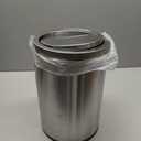 Mbillion Small Trash Can with Swing Lid 2.4 Gallons/9 Liter, Mini Trash Can with lid, Stainless Steel Cylindrical Garbage Can for Home and Office, for Ground and Desktop(Brushed Silver)