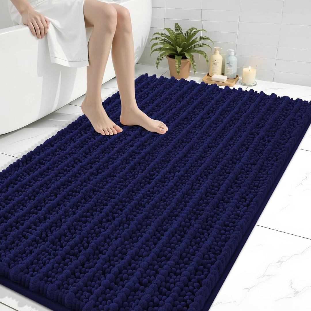 Arotive Bathroom Rugs Mat 47x32, Soft Absorbent Chenille Shaggy Bath Mat