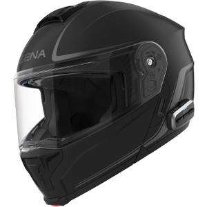 Sena OUTRUSH 2 Modular Smart Motorcycle Helmet with Bluetooth Connectivity and Mesh Intercom Communication (Matte Black, L)