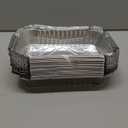 Redriver 1 Lb Small Aluminum Foil Pans, 30 Pack Disposable Aluminum Pans, Deep Aluminum Trays, Square Cake Baking Tins for Cooking, Roasting, Heating, Catering Supplies, Steam Tables