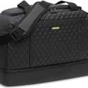 EVERFUN Gym Bag for Men and Women, Duffle Tote with Shoe Compartment and Wet Pocket for Travel, Sports, Boxing, Workout and Weekend (Medium, Black)