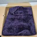 MIULEE Thick Bathroom Runner Rug - Long Absorbent Bath Mat for Bathroom Floor, Tub, Kitchen and Hallway, Non Slip Rubber Backside, Machine Washable - Dark Purple, 24''x60''