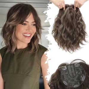 UDU 11" Hair Topper for Women with Thinning Hair, Natural-Looking Wiglet, Lightweight & Add Volume Hairpiece for White HairRoots Cover, Changing Hairstyle, Trendy and Comfortable Design