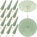 Paper Umbrellas Bulk for Wedding, 23.6" Chinese Japanese Parasol Vintage Decorative Sun Umbrella for Bridal Party Tea