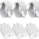iPhone 16 15 Charger Fast Charging,3Pack 20W Fast Charging USB C Charger with 10Foot Long Type C to C Cable Cord TypeC Block Brick for iPhone 16e/16/16 Pro/16 Plus/16 Pro Max/15 Pro, iPad Air/Pro/Mini (10FT)