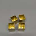 Geesatis 4 pcs Table Foot Cover Cap 1 x 1 inch Square Furniture Leg Cover Floor Protector Table Chair Sofa Feet Cover, Gold, Zinc Alloy