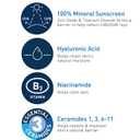 CeraVe 100% Mineral Sunscreen SPF 50, Face sunscreen With Zinc Oxide & Titanium Dioxide, Hyaluronic Acid + Niacinamide + Ceramides, Oil Free, Travel Size 2.5 oz