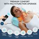 snawowo Neck Massager with Heat,3 in 1 Portable Massager with Cervical Traction &Comfortable Stretching Adjustable Intensity for Neck & Shoulder Relaxation at Home, Office