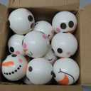40 Pcs Christmas Stress Balls, Snowmen Stress Relief Toys, Foam Small Snowball Stress Toy for Winter Christmas Party Favor, Stocking Stuffer Filler, Classroom Gift (8 Styles)