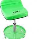 ATRT 300-LB Capacity Pneumatic Mechanic Roller Seat, Adjustable Rolling Stool, with 2.5-inch Heavy Duty Casters and Tool Tray, Green