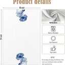 Navy Blue Kitchen Hand Towels, Cottagecore Floral Dish Towels for Kitchen, Blue Tulip Poppy Rose Flower Hand Towel Decorative Set, Cottagecore Flower Bathroom Decor