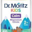 2 x Dr. Moritz Calming and Relaxing Kids Magnesium Gummies, Non-GMO and Low Sugar Magnesium Kids Chewy Supplements, Sleep Gummies Kids, Orange Flavor