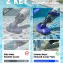 (2026 Upgrade) Little Shark Cordless Pool Vacuum, 60W Motor, 18 GPM Strong Suction, 5000mAh Battery, 60-Min Runtime, Compact Lightweight Handheld Pool Cleaner for Above Ground Pools & Hot Tubs