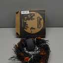 Joyhalo Halloween Garland with Lights Decorations with Pumpkin Lights,Battery Operated 6FT 47 LED Halloween Willow Vine Twig Garland for Mantle,Wall,Fireplace and Halloween Decorations