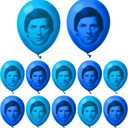 Chillkat Severance Balloons for Birthday Party Decorations, 12 Pack Blue/Light Blue 12" with Mark S. printed, Lumon Industries, Funny Novelty Gift Ideas TV Show Merchandise (12)