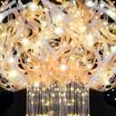 HONLYNE 58 PCS Wedding Wands with Lights,Fairy Wands, LED Silk Fairy Wand with Bells for Wedding Send Off, New Year, Raves, Concert, Birthday