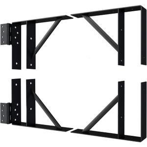 JUBEST Heavy Duty Gate Corner Brace Bracket, Anti Sag Gate Kit Adjustable Gate Hardware for Wooden Fence, Driveway, Corral Gates, Wood Windows(Door Not Include)