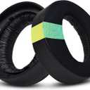 2 x Earpads Replacement for Sony PlayStation 5 Pulse PS5 3D Wireless Headset, Ear Pads Cushions with Noise Isolation Foam (Black (Memory Foam + Cooling Gel))