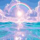 CSZPPQAF Paint by Numbers Kit for Adults Beginner, Rainbow Landscape Paint by Number Kits on Canvas, DIY Easy Acrylic Watercolor Oil Painting by Numbers for Home Wall Decor 16X20inch