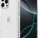 Clear Protective Case for iPhone 16 Pro Max, 6ft Drop Protection, Slim Gel Design