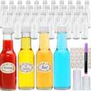 5oz Hot Sauce Bottles, Small Bottles with Lids, Woozy Bottle, Reusable Mini Sauce Containers for Chili Oil, Vinegar, Gift Favors, The set includ lables,pen,leak-proof caps 35 Pack