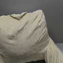 Reading Pillow for Sitting in Bed Adult, Reading Pillow with Shredded Memory Foam, Bed Pillow with Washable Cover, Back Pillow Sitting Up with Extend Arms, Beige, X-Large